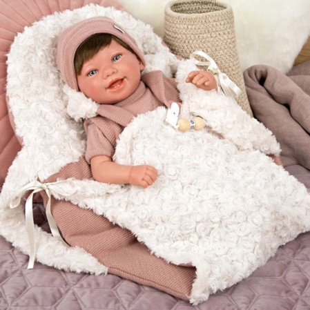 Dolls Arias Усмихната кукла Химена в чанта за носене 45 см